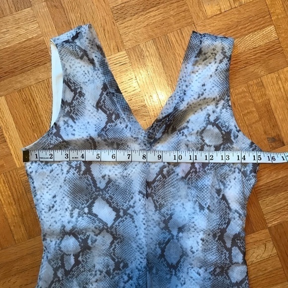 Tahari Python Print Midi Dress Y2K Grunge Aesthetic Alternative Night Out XS - Picture 4 of 10